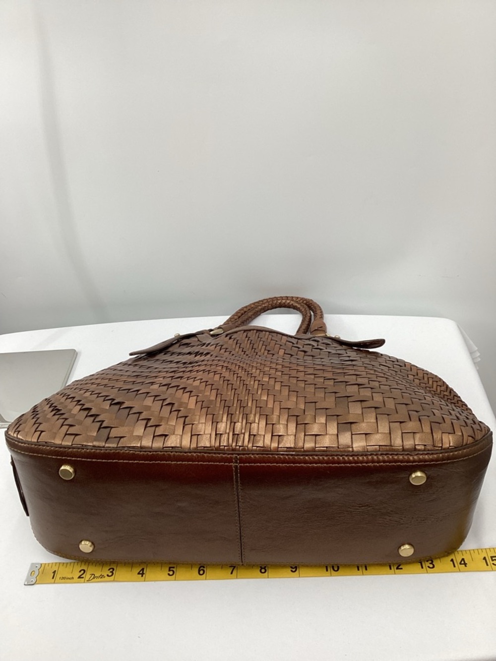 Cole Haan Genevieve Weave Leather Shoulder Bag - Picture 9 of 10